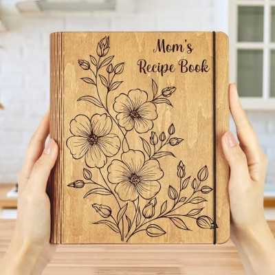 HOT SALE ❗❗ Personalized Family Wooden Recipe Book Christmas Day Gift Ideas