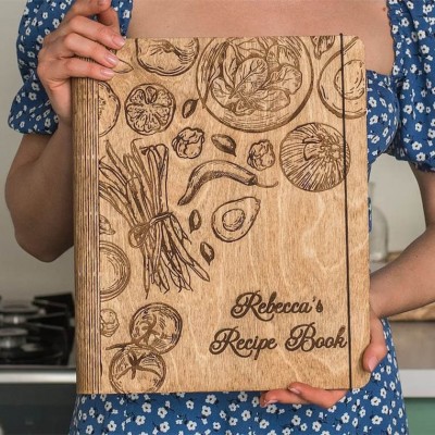 BEST SELLER ❗❗ Personalized Family Wooden Recipe Book Christmas Day Gift Ideas